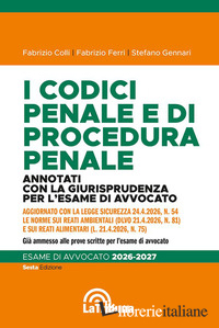 CODICI PENALE E DI PROCEDURA PENALE. ANNOTATI CON LA GIURISPRUDENZA PER L'ESAME