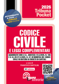 CODICE CIVILE E LEGGI COMPLEMENTARI 2026