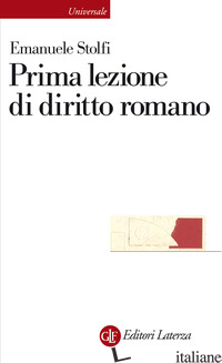 PRIMA LEZIONE DI DIRITTO ROMANO