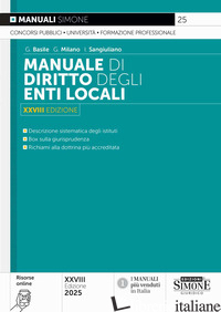 MANUALE DI DIRITTO DEGLI ENTI LOCALI. CON RISORSE ONLINE