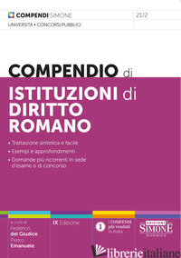 COMPENDIO DI ISTITUZIONI DI DIRITTO ROMANO
