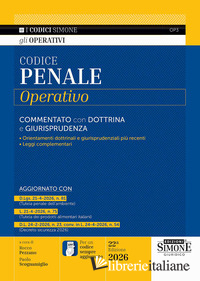 CODICE PENALE OPERATIVO. COMMENTATO CON DOTTRINA E GIURISPRUDENZA. CON L'APP COD