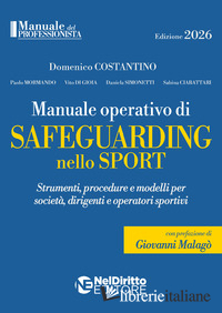 MANUALE OPERATIVO DI SAFEGUARDING NELLO SPORT. NUOVA EDIZ.